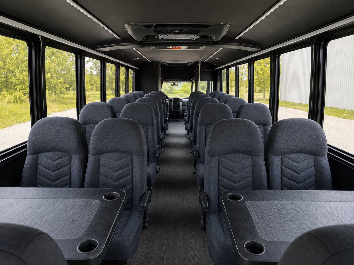 elk grove 18 passenger minibus interior