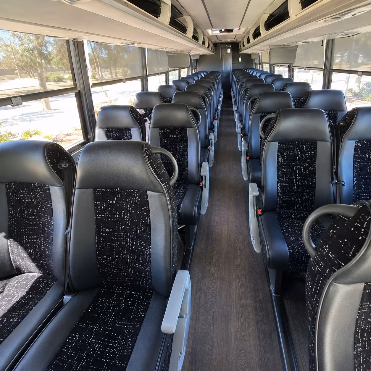 elk grove 56 passenger charter bus interior