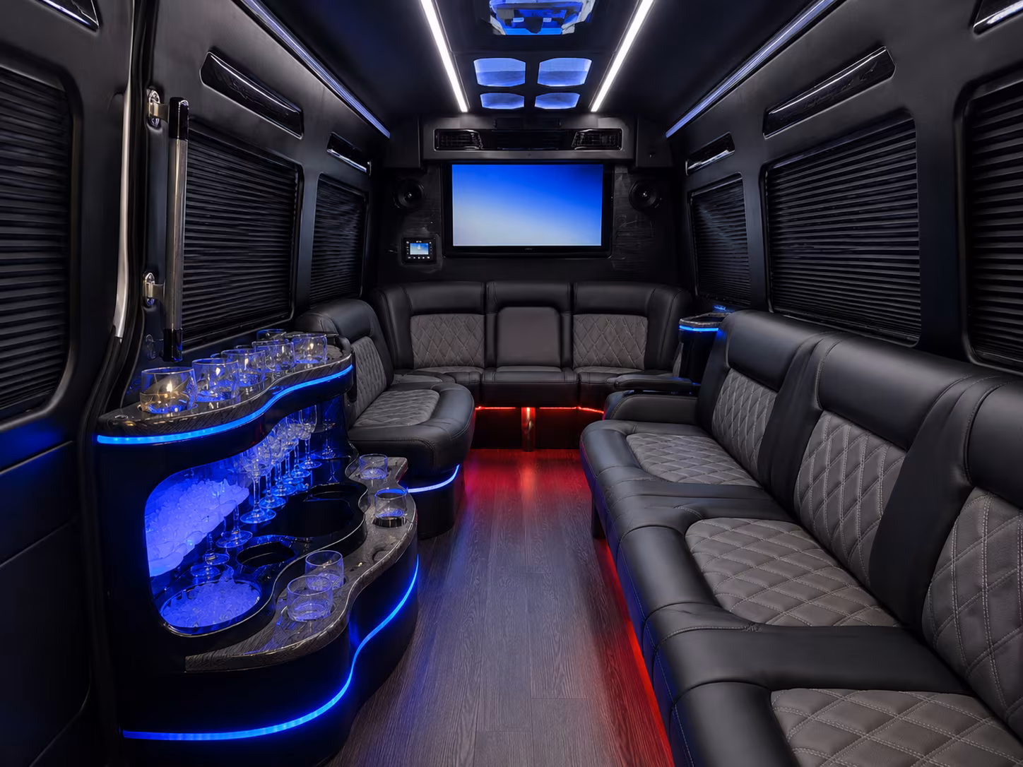 elk grove sprinter limousine inside