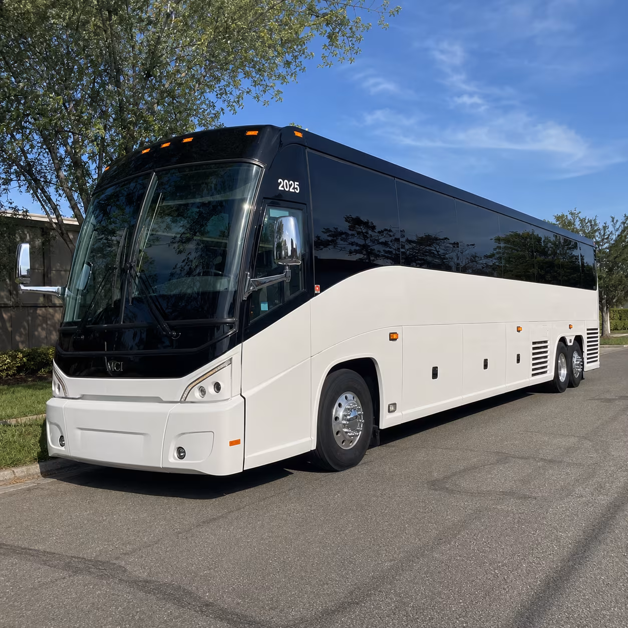 long distance military government charter bus runs from elk grove